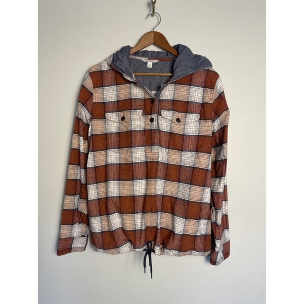 LL Bean Signature Ladies Chamois Plaid Cloth Long‎ Sleeve Shirt Size Large Reg.